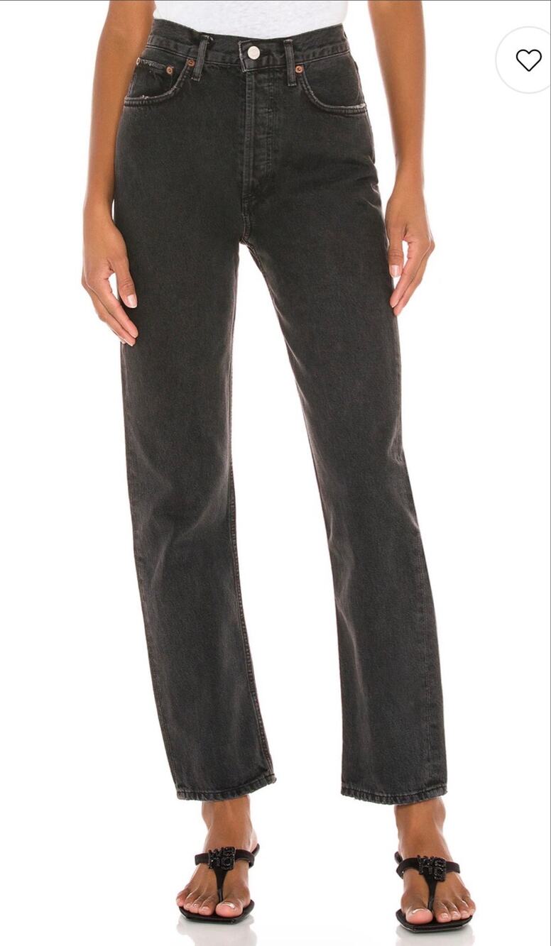 AGOLDE 90's Pinch Waist Jeans in Black Tea Size 26